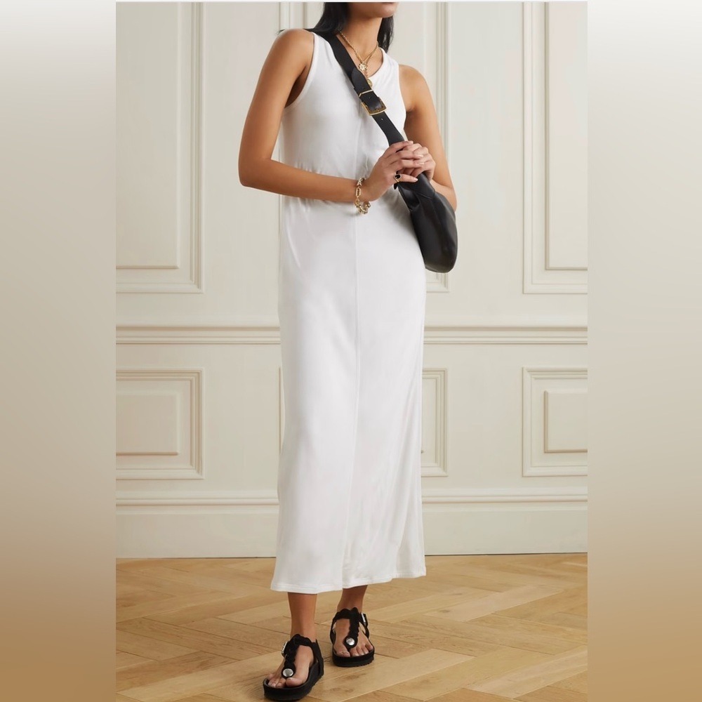 Anthony ATM White Model-Jersey Maxi Tank Dress size Lg NWT